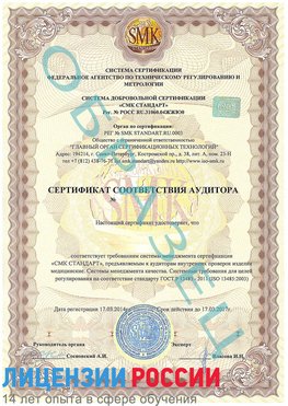 Образец сертификата соответствия аудитора Сходня Сертификат ISO 13485